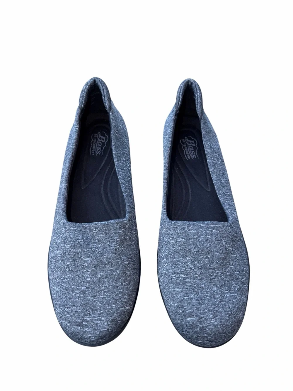 Bass Gray Knit Wedge Slip-On Shoe Size 8